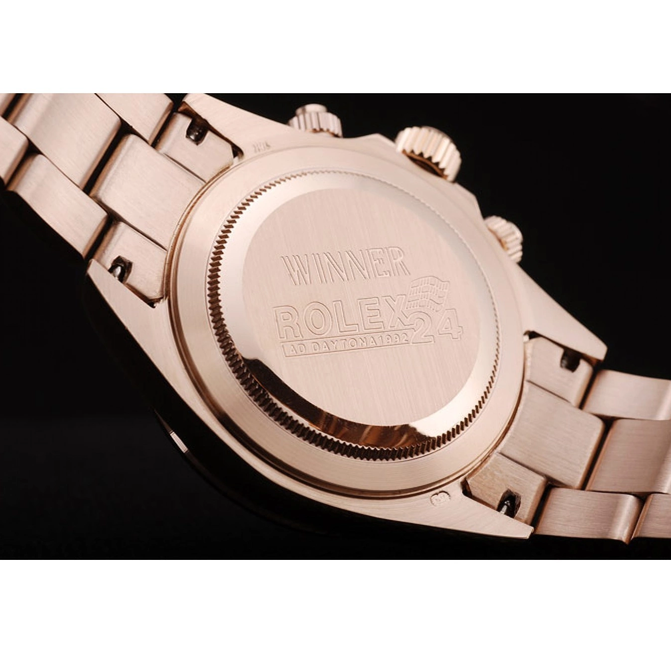 Good copy rolex watches Daytona Rolex Bezel Gold Rose Dial Gold Plated Steel Rose Stainless 0707